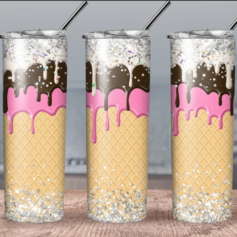 Ice Cream 20oz Skinny Tumbler